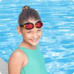 Okularki do pływania dla dzieci czerwone Bestway 21005