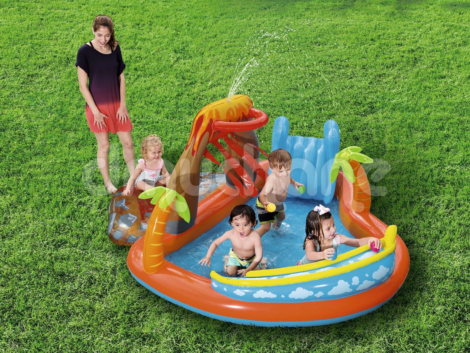 Piscina hinchable infantil Lava Lagoon , Bestway 265 x 265 x 104 cm -  Shopmami