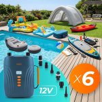 Pompka elektryczna do materaca pontonu SUPa + 6 przejściówek 12V Neo-Sport NS-713