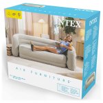 Sofa dmuchana welurowa łóżko materac 229x109x81 cm Intex 66571