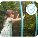 Trampolina ogrodowa 12ft/374cm z siatką, profilowanymi słupkami i drabinką Neo-Sport