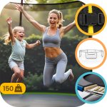 Trampolina ogrodowa 13ft/404cm z siatką wewnętrzną i drabinką Neo-Sport