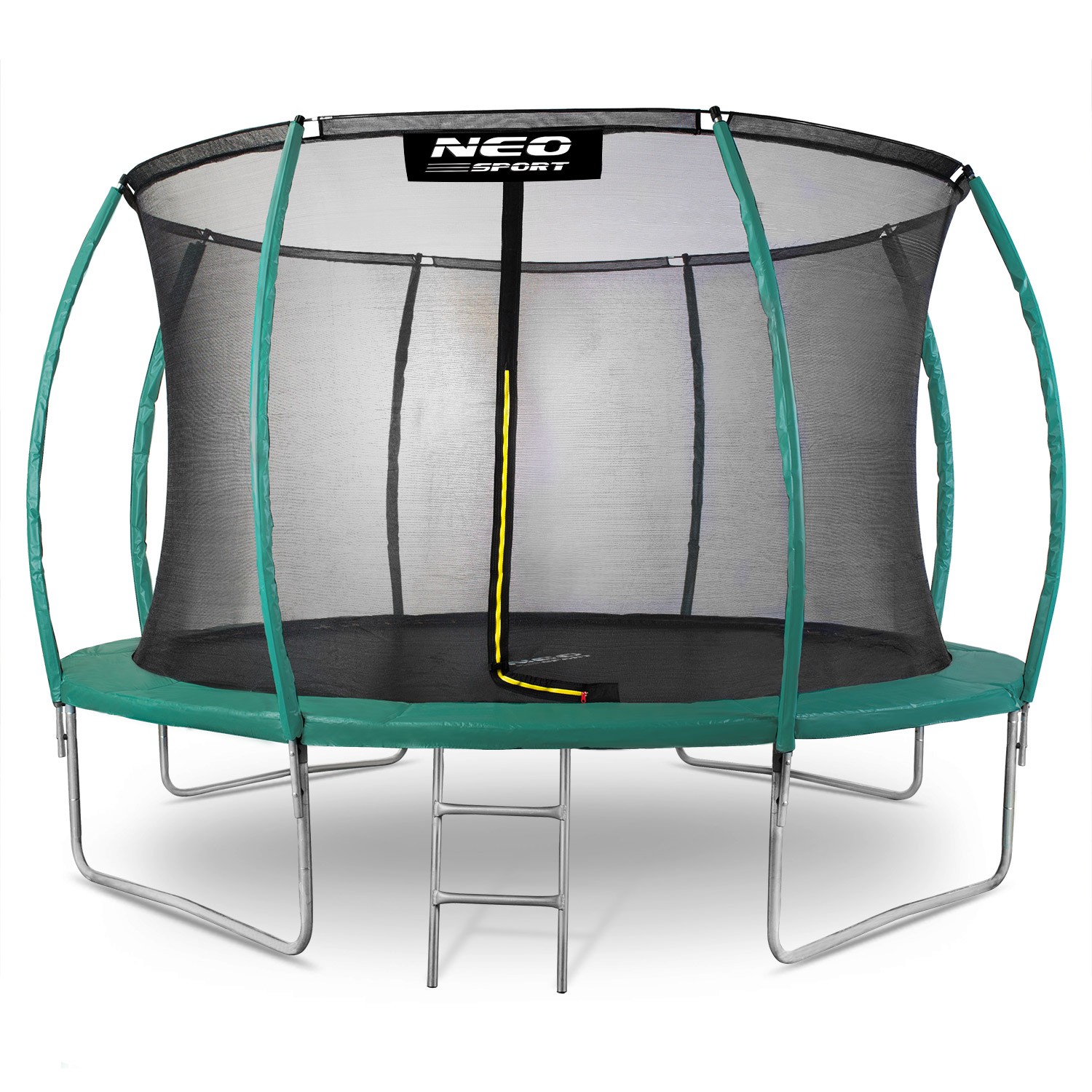 Trampolina ogrodowa 14ft/435cm z siatką, profilowanymi słupkami i drabinką Neo-Sport