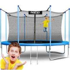 Trampolina ogrodowa 14ft/435cm z siatką wewnętrzną i drabinką Neo-Sport