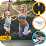 Trampolina ogrodowa 14ft/435cm z siatką wewnętrzną i drabinką Neo-Sport