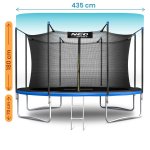 Trampolina ogrodowa 14ft/435cm z siatką wewnętrzną i drabinką Neo-Sport
