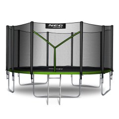 Trampolina ogrodowa 15ft/465cm z siatką zewnętrzną i drabinką Neo-Sport