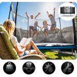 Trampolina ogrodowa 15ft/465cm z siatką zewnętrzną i drabinką Neo-Sport