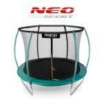 Trampolina ogrodowa 8ft/252cm z siatką, profilowanymi słupkami i drabinką Neo-Sport