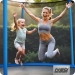 Trampolina ogrodowa 8ft/252cm siatka zewnętrzna i drabinką