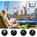 Trampolina ogrodowa 8ft/252cm siatka zewnętrzna i drabinką