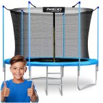 Trampolina ogrodowa 8ft/252cm siatka wewnętrzna i drabinką