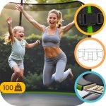 Trampolina ogrodowa 8ft/252cm z siatką wewnętrzną i drabinką Neo-Sport
