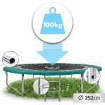 Trampolina ogrodowa 8ft/252cm z siatką, profilowanymi słupkami i drabinką Neo-Sport