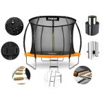 Trampolina ogrodowa profilowana 8ft/252cm z siatką wewnętrzną Neo-Sport