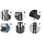  Trampolina ogrodowa prostokątna 12x8ft/366x244cm z siatką zewnętrzną i drabinką Neo-Sport