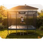  Trampolina ogrodowa prostokątna 12x8ft/366x244cm z siatką zewnętrzną i drabinką Neo-Sport