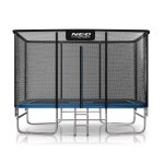  Trampolina ogrodowa prostokątna 12x8ft/366x244cm z siatką zewnętrzną i drabinką Neo-Sport