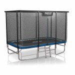  Trampolina ogrodowa prostokątna 12x8ft/366x244cm z siatką zewnętrzną i drabinką Neo-Sport
